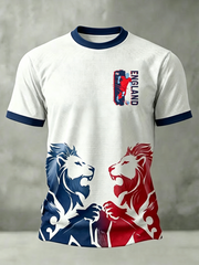 Herren Großbritannien Fußball-Liebhaber England bedrucktes Kurzarm-T-Shirt