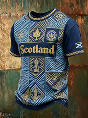 Herren T-Shirt mit Schottland-Druck und kurzen Ärmeln