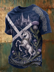 Herren T-Shirt mit Schottland-Druck und kurzen Ärmeln