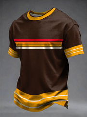 Herren Retro T-Shirt mit kurzen Ärmeln