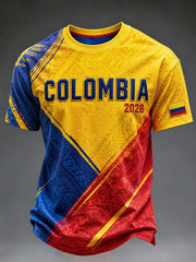 Kolumbianisches Fußball-T-Shirt, leger, Unisex