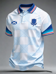Herren Polohemd mit Schottland-Druck