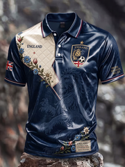 Herren Poloshirt „England Football Lover“ mit Aufdruck