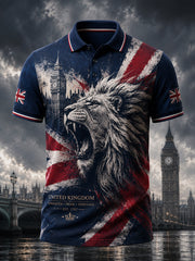 Herren Vintage T-Shirt mit britischer Flagge und kurzen Ärmeln