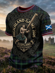 Herren Scottish Highland Games Kurzarm-T-Shirt