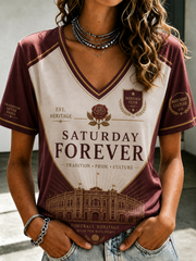 Damen Nordlondon Forever Football Lover bedrucktes Kurzarm-T-Shirt