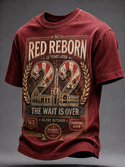 Herren North London 22 Red Reborn Champion Football Lover bedrucktes T-Shirt