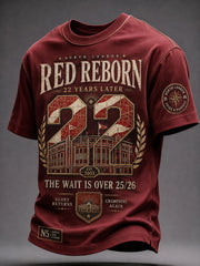 Herren North London 22 Roter Reborn Champion Fußballliebhaber bedrucktes T-Shirt