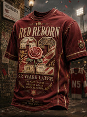 Herren T-Shirt „North London 22 Red Reborn Champion Football Lover“ bedruckt