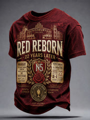 Herren North London 22 Rotes Reborn Champion Fußballliebhaber bedrucktes T-Shirt