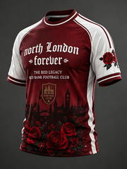 Herren-T-Shirt mit „North London forever“-Print und kurzen Ärmeln