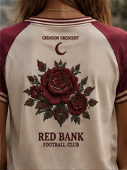 Bedrucktes kurzärmeliges T-Shirt für Damen mit „North London forever“-Schriftzug