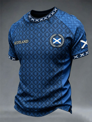Herren T-Shirt mit Schottland-Aufdruck, Kurzarm