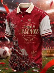 Herren-Geschenk für Fußballfans: Lässiges Polo mit Aufdruck