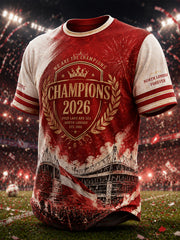 Herren Geschenk für Fußballfans bedrucktes Freizeit-T-Shirt