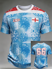 Herren Großbritannien Fußball-Liebhaber England bedrucktes Kurzarm-T-Shirt