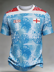 Herren Großbritannien Fußball-Liebhaber England bedrucktes Kurzarm-T-Shirt