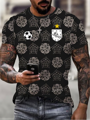 Herren Großbritannien Fußball-Liebhaber England bedrucktes Kurzarm-T-Shirt