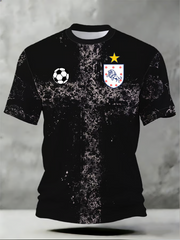 Herren Großbritannien Fußball-Liebhaber England bedrucktes Kurzarm-T-Shirt
