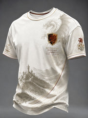 Herren T-Shirt mit walisischem Drachen-Print