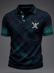 Herren-Poloshirt mit Celtic-Football-Print