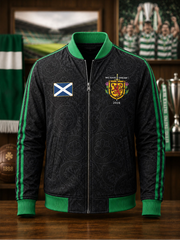Herren UK Fußball-Liebhaber Schottland Bedruckte Reißverschlussjacke