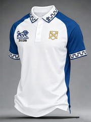 Herren Polo-Shirt mit Schottland-Aufdruck für Fußballliebhaber