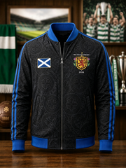 Herren UK Fußball-Liebhaber Schottland Bedruckte Reißverschlussjacke