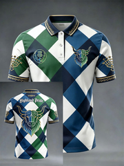 Herren Polo-Shirt mit Schottland-Aufdruck für Fußballliebhaber