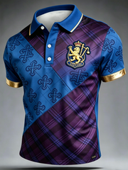 Herren Polohemd mit Schottland-Druck