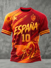 Herren Spanien Fußball Kurzarm-T-Shirt