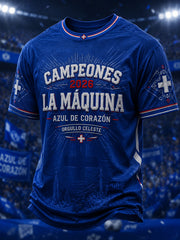 Herren T-Shirt mit „Campeones“-Print, Freizeit, 2026