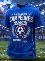 Herren 2026 Campeones Print Freizeit-T-Shirt