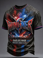 Herren Eagles Football-Liebhaber Gewinner bedrucktes T-Shirt