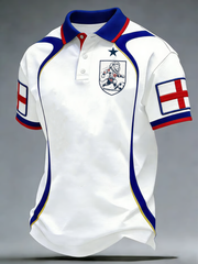 Herren UK Fußball Fan England bedrucktes Poloshirt