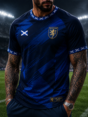Herren T-Shirt mit Schottland-Druck, Kurzarm