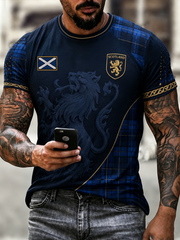 Herren T-Shirt mit SCHOTTLAND-Aufdruck und kurzen Ärmeln