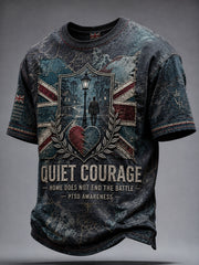 Herren T-Shirt mit PTSD-Aufdruck zur Sensibilisierung