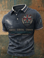 Herren-T-Shirts mit Aufdruck zum Thema PTSD-Bewusstsein