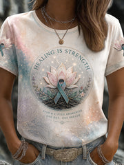 T-Shirt mit Aufdruck zum Thema „PTSD-Bewusstsein für Frauen“