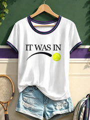 Tennis-Freizeit-T-Shirt für Damen mit Aufdruck