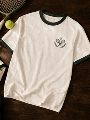 Herren Tennis Bedrucktes Freizeit-T-Shirt