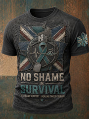 Herren-T-Shirt mit PTSD-Awareness-Aufdruck