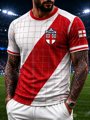 Herren Großbritannien Fußball-Liebhaber England bedrucktes Kurzarm-T-Shirt