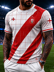 Herren Großbritannien Fußball-Liebhaber England bedrucktes Kurzarm-T-Shirt