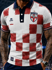 Herren Polo-Shirt "England-Fußball-Liebhaber" mit Aufdruck