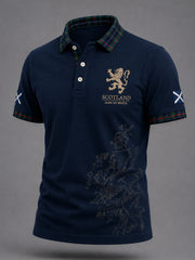 Legeres Herren-Poloshirt mit schottischem Karodruck
