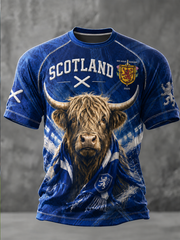 Herren UK Fußballliebhaber Schottland bedrucktes Kurzarm-T-Shirt
