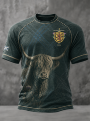 Herren bedrucktes Kurzarm-T-Shirt "UK Football Lover Scotland"