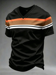 Herren Retro V-Ausschnitt T-Shirt